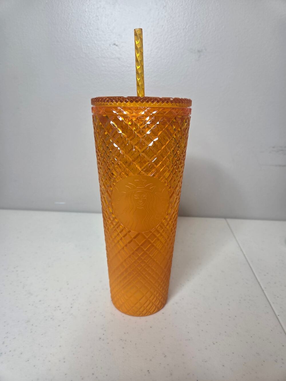 Starbucks 2022 Venti 24oz Summer Orange Mango Ombre Jeweled Tumber New